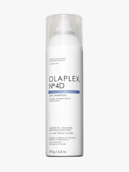 Olaplex No.4D Clean Volume Detox Dry Shampoo in branded component on a light gray background