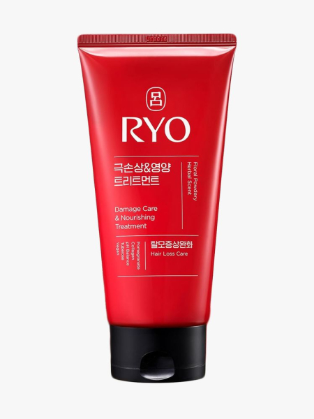 Ryo Damage Care & Nourishing Treatment in branded tube component on a light gray background